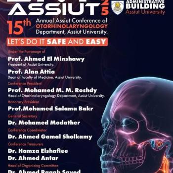 The Department of Otorhinolaryngology, Faculty of Medicine, Assiut University, is invited to the 15th conference on "The Latest Therapeutic and Surgical Technologies in the Field of Otorhinolaryngology."