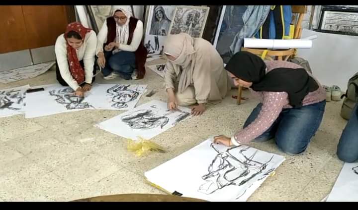 إقامة ورشة عمل عن الأساليب العالمية لفن الرسم من دروس البرفيسيور روجر دال بأكاديمية ستراسبورج للفنون بفرنسا ضمن فعاليات جائزة نوار للرسم
