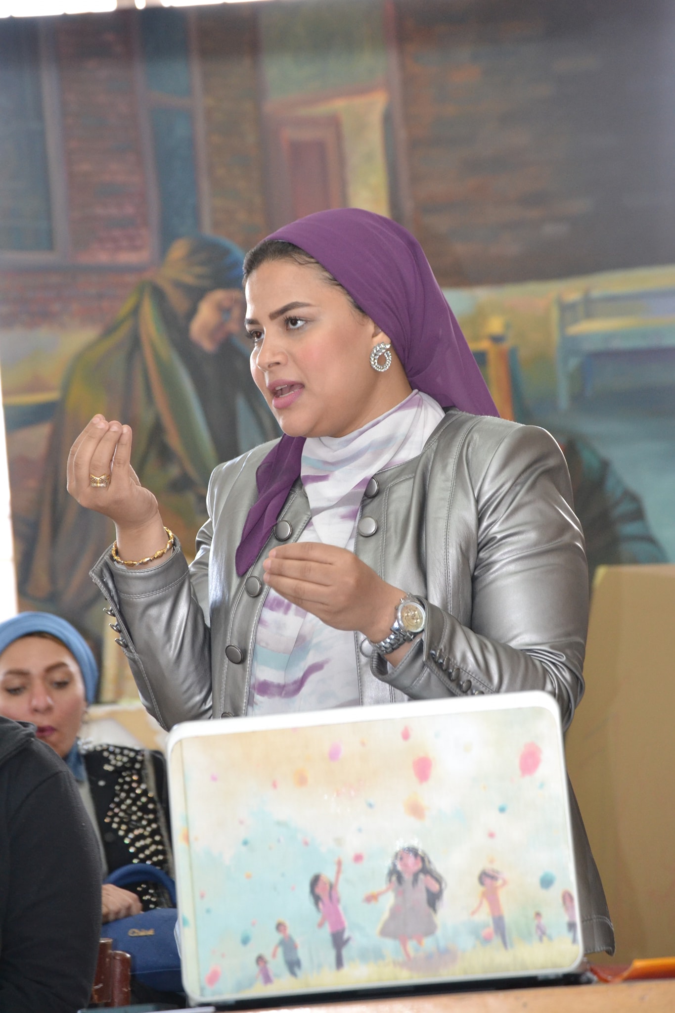 تم عقد سمينار للباحثة / سمر حمدي شكري للحصول علي درجة الماجستير في التصوير "مجال التصوير الجداري" في الفنون الجميلة