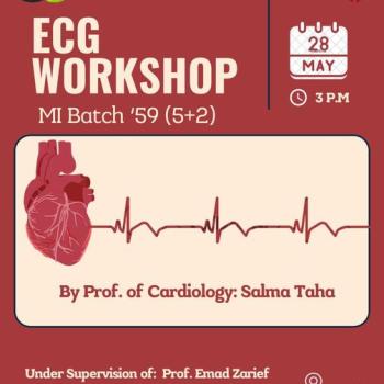 The second workshop for training doctors, batch 59, system (5+2), under the title “Electrocardiogram interpretation workshop.”